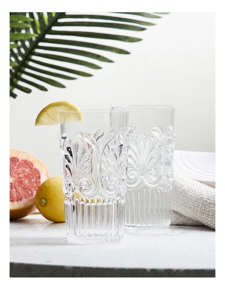 Best Sale π€© Heritage Medallion Hi Ball 2 Pack In Clear π₯ - Image 3