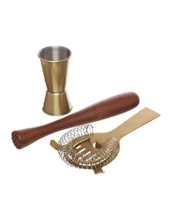 Best reviews of 🤩 BarCraft 3 Piece Gift Boxed Brass Cocktail Tool Set ⌛