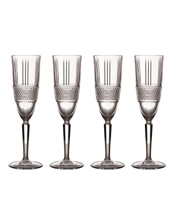 Brand new π Maxwell & Williams Verona 150ml Flute Set Of 4 Gift Boxed β
