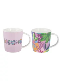 Coupon β Maxwell & Williams Kasey Rainbow Be Fierce Courageous Mug Set Of 2 380ML Gift Boxed In Multi π