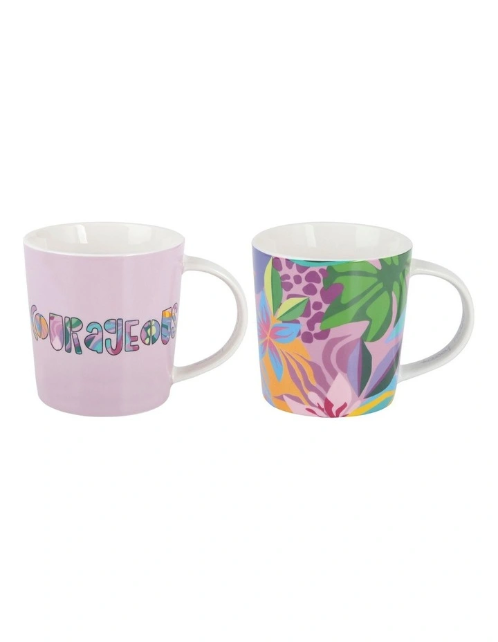 Coupon β Maxwell & Williams Kasey Rainbow Be Fierce Courageous Mug Set Of 2 380ML Gift Boxed In Multi π