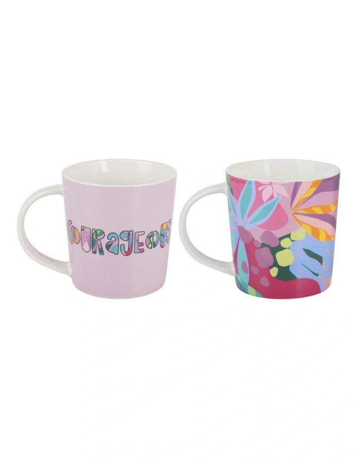 Coupon β Maxwell & Williams Kasey Rainbow Be Fierce Courageous Mug Set Of 2 380ML Gift Boxed In Multi π - Image 2