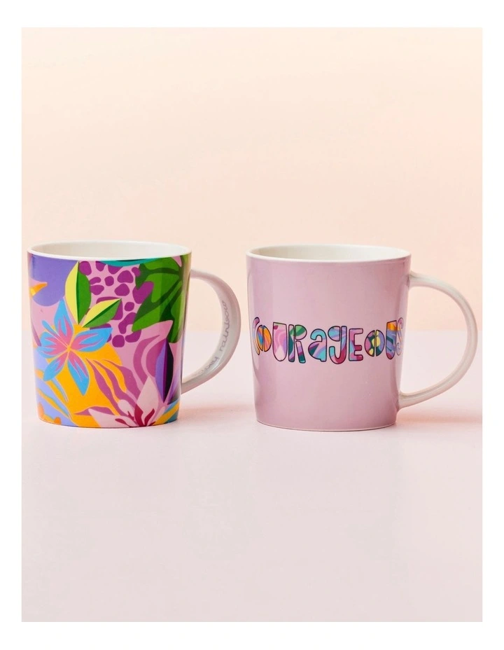 Coupon β Maxwell & Williams Kasey Rainbow Be Fierce Courageous Mug Set Of 2 380ML Gift Boxed In Multi π - Image 3
