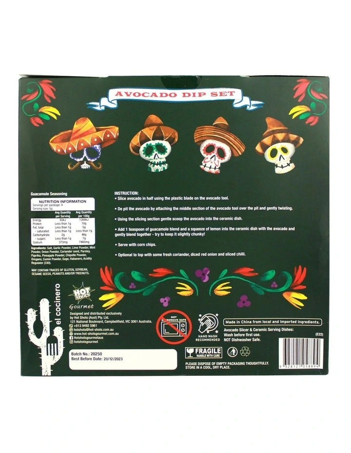 Coupon π El Cocinero Fiesta Set Smashed Avocado Bowl And Spice Blend 145g 𧨠- Image 2