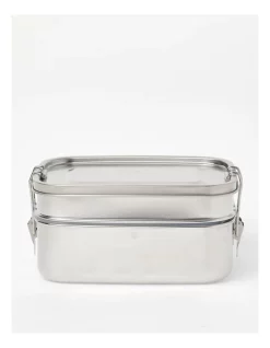 Budget π Vue 2-Layer Bento Box 1100ml 750ml In Stainless Steel π