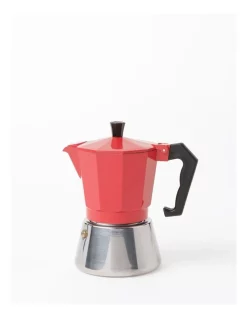 Budget 🧨 The Cooks Collective Induction Stainless Base Espresso 6 Cup Red 😉