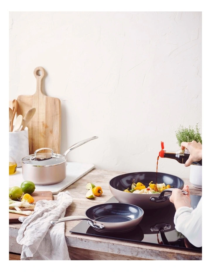 Discount 😍 GreenPan Revolution 30cm Frypan With Lid In Champagne ✔️ - Image 4