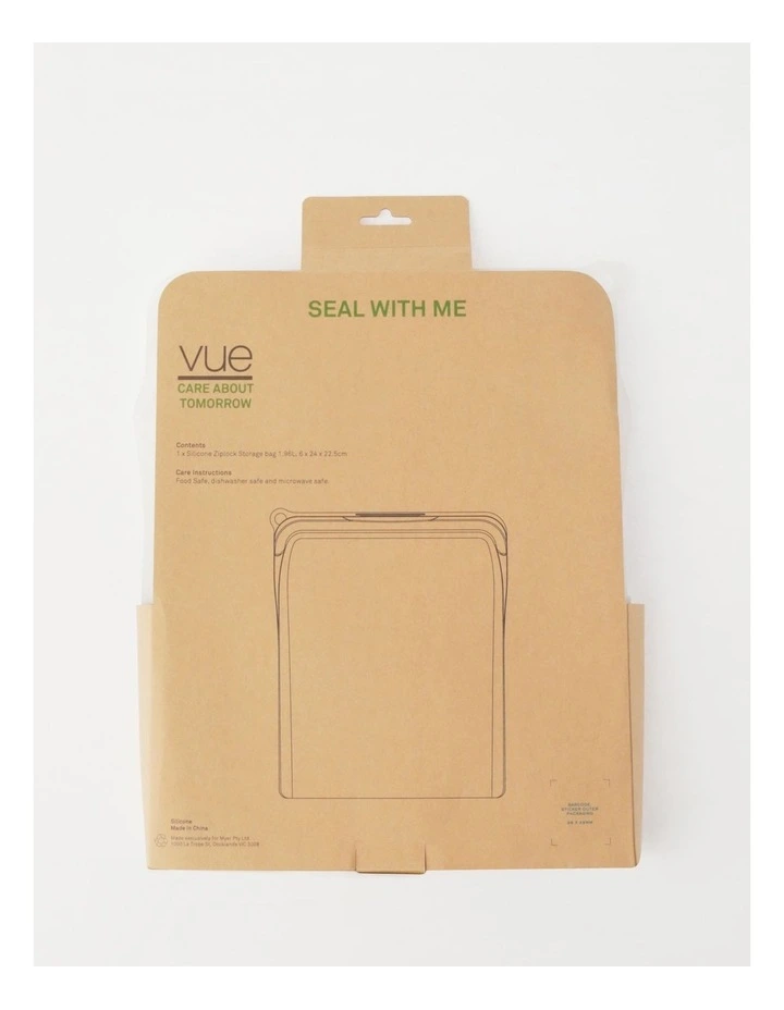 Wholesale π€© Vue Silicone Ziplock Storage Bag 1.96L In Clear π - Image 2
