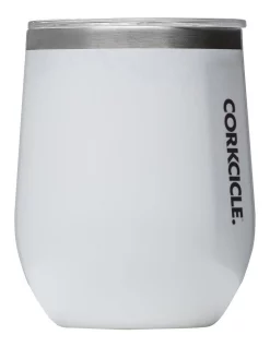Hot Sale 💯 Corkcicle Stemless 355ml In Gloss White 😀