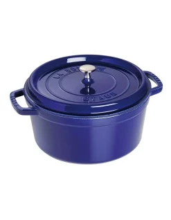 Outlet 🌟 Staub Round Cocotte 28cm In Dark Blue ✨