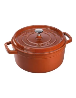 Budget 😉 Staub Round Cocotte 28cm In Cinnamon 🛒