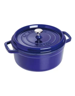 Budget 😍 Staub Round Cocotte 20cm In Dark Blue ⌛