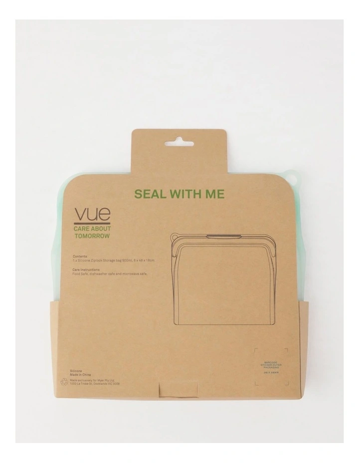 Best deal ⭐ Vue Silicone Ziplock Storage Bag 900ml In Mint ✔️ - Image 2