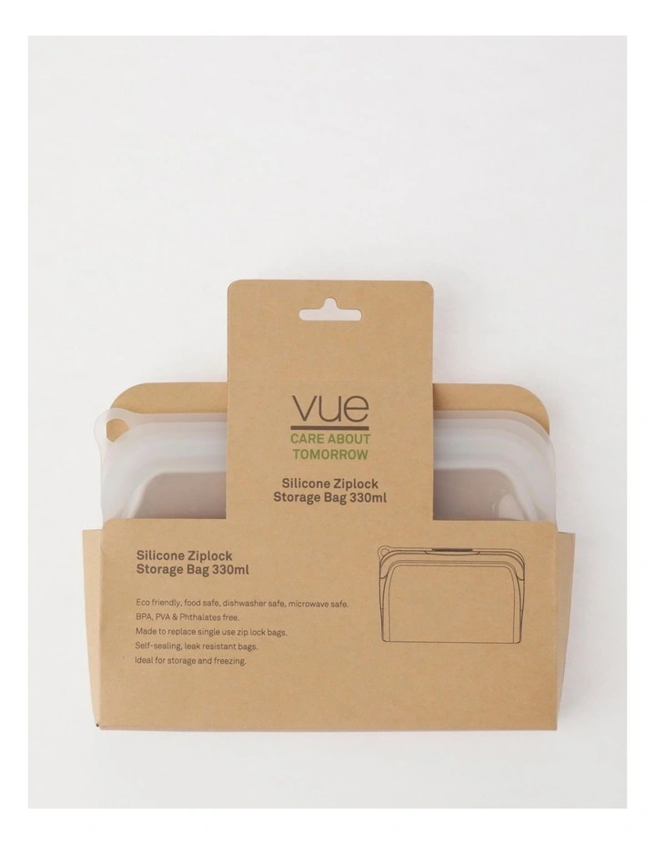 Budget π Vue Silicone Ziplock Storage Bag 330ml In Clear β¨