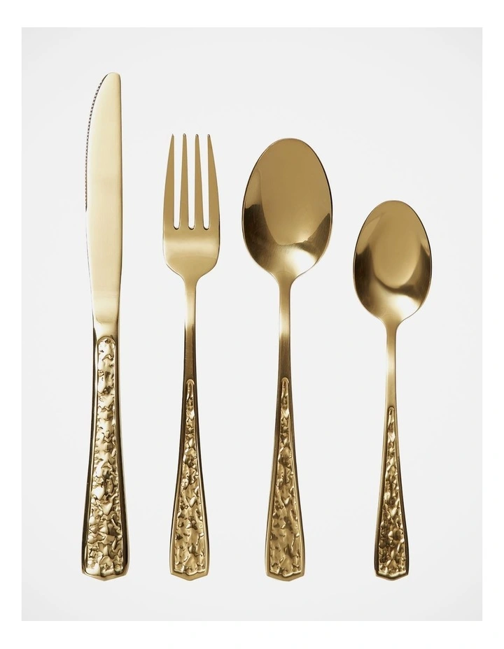 Wholesale π― Heritage Maria Embossed Cutlery Set 24pc In Gold π