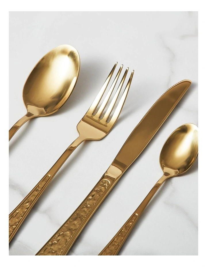 Wholesale π― Heritage Maria Embossed Cutlery Set 24pc In Gold π - Image 3