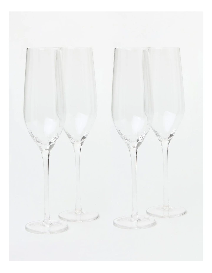 New π€© Heritage Crimped Core Champagne Glass Set Of 4 π - Image 3