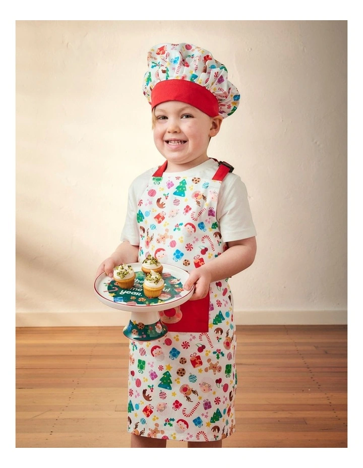 Flash Sale 𧨠Maxwell & Williams Kasey Rainbow Sparkly Season Children's Apron And Chef Hat Set π - Image 3