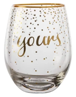 Promo 😉 Maxwell & Williams Celebrations Stemless Glass 500ML Set Of 2 Mine Yours Boxed 🥰 -Philips Shop unnamed file 758