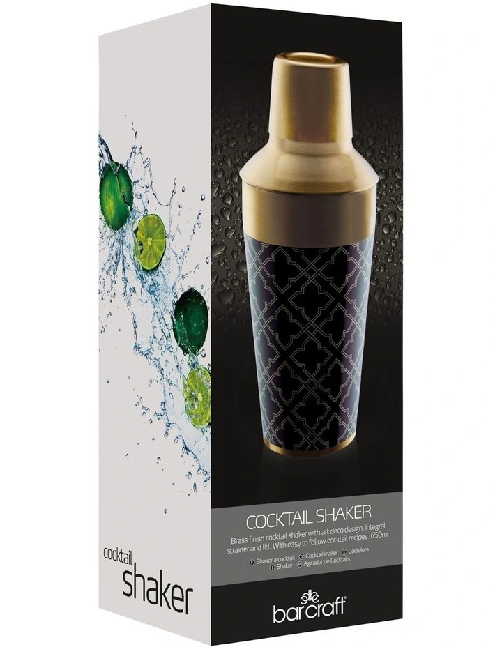 Coupon π BarCraft Art Deco Gift Boxed 650ml Cocktail Shaker Silver π€© - Image 3