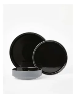 Best deal 😍 Vue Halo 12pc Dinner Set In Black 🔥