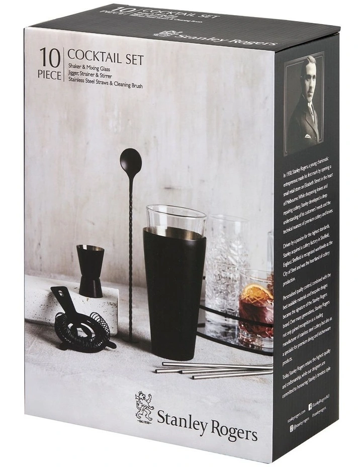 Promo βοΈ Stanley Rogers 10 Piece Cocktail Set Black π - Image 4