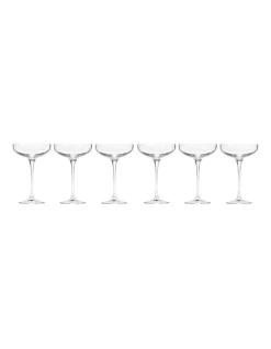 Outlet 🎁 Krosno Harmony Set Of 6 240ml Champagne Coupe 🎁